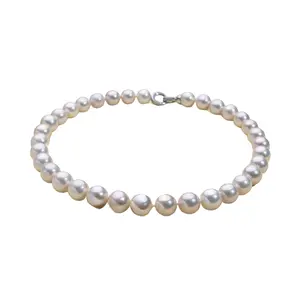 11-13mm White Pearl Necklace For Women, Pearl Strand Necklace Jewelry, Good Love Gift For Anniversary, Birthday