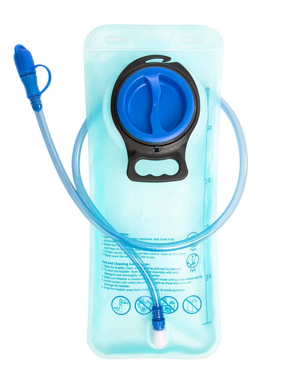 iHeartRaves Wet Weekend Water Bladder, 2L Capacity Easy-to-Use Hydration Pouch for Outdoor Running, Rave Events