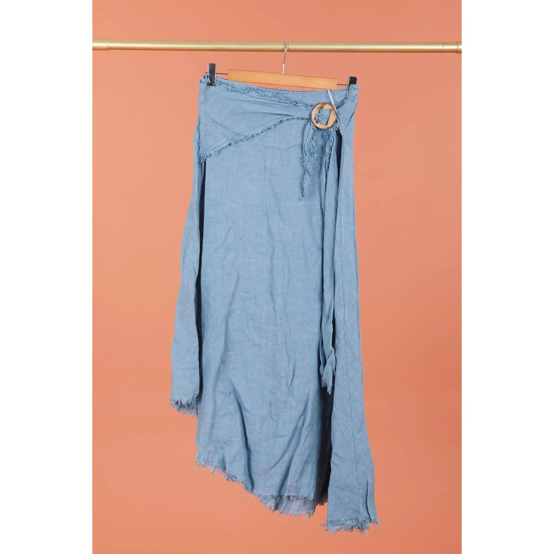 Drawstring Linen Skirt