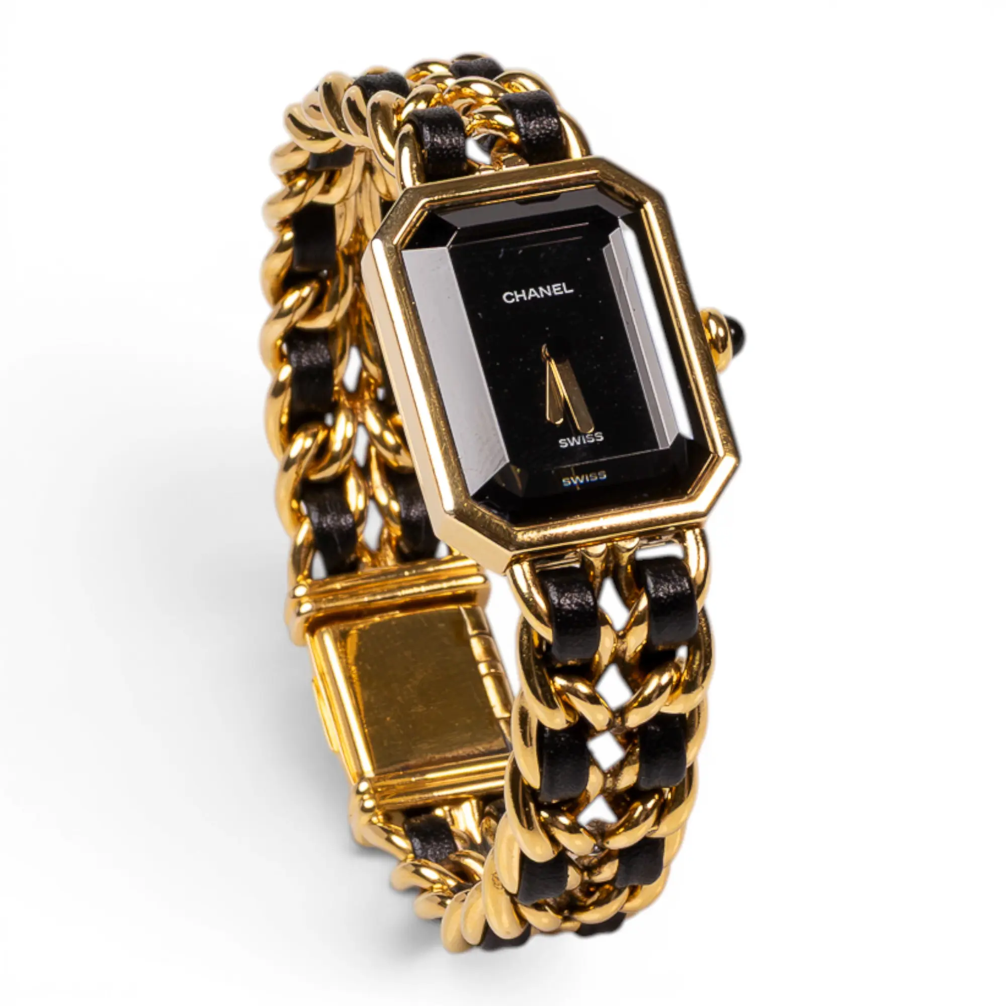 Chanel Premiere Watch YG Black Leather C26060015
