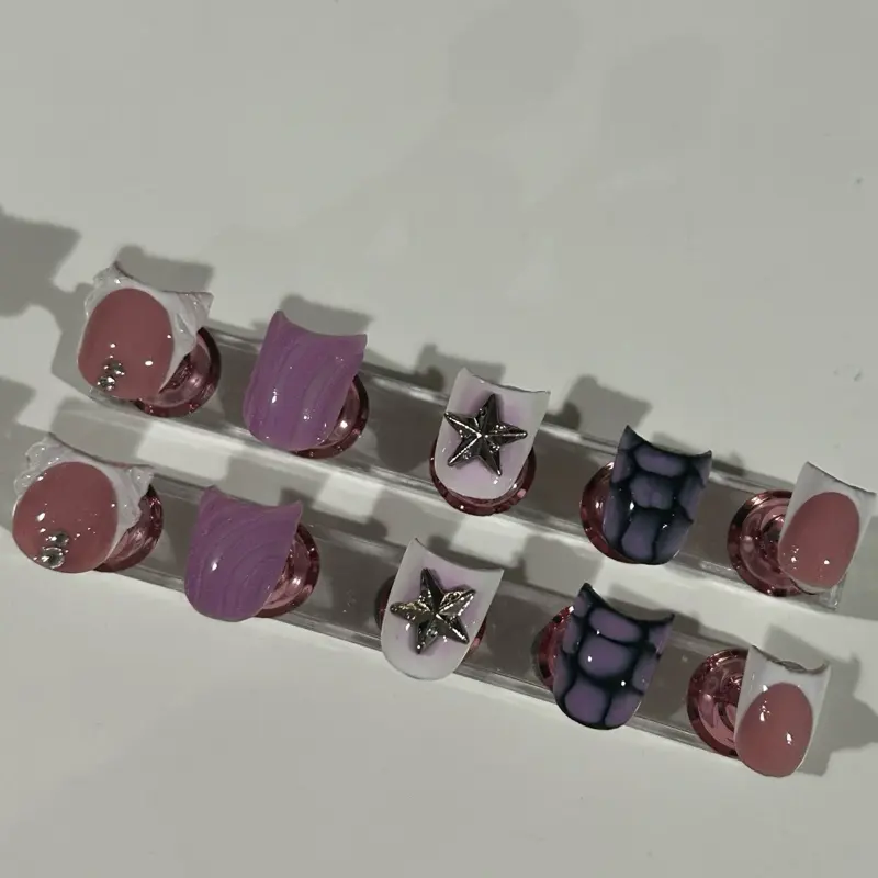 Purple star nails