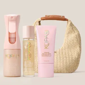 Kopari Beauty The Sunglaze Collection - Radiance Boosting Sunscreen Set with SPF 50 Gel Cream & Rose Gold Mist for Glazed Skin Kopari Beauty The Sunglaze Collection - Radiance Boosting Sunscreen Set with SPF 50 Gel Cream & Rose Gold Mist for Glazed Skin
