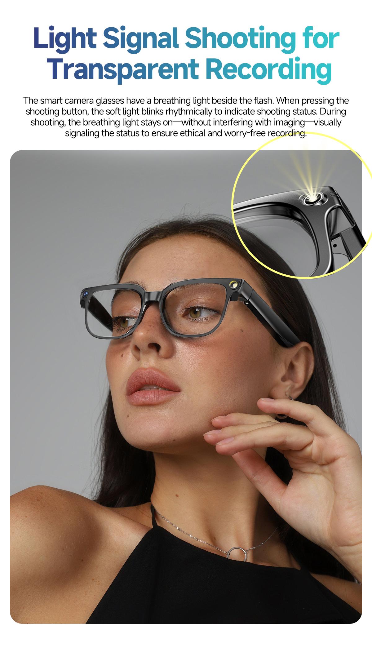 KPEP Smart AI Camera Glasses with 8MP Resolution, Button Touch Adjustment for Travel Outdoor Adventures Hands-Free Photography 160+Languages Real-Time Translation Bluetooth Wireless Wearable Video Recording Sunglasses Blue light blocking, Easter gift