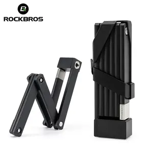 ROCKBROS Folding Bike Lock, Bicycle Lock Heavy Duty Anti Theft, Bike Locks with Mounting Bracket, Durable Alloy Scooter Lock,67 cm/26 inches