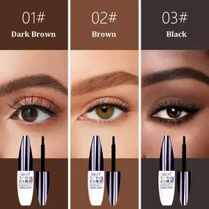 Qiciy Easy Peel Eyebrowtint Brow Tattoo Gel Professional Water & Sweat Resistant Multi-Color Makeup Available Black 0.35 oz