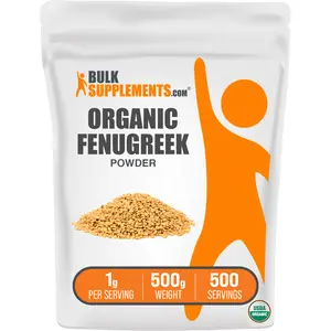 BulkSupplements - Organic Fenugreek Powder - Anti-Inflammatory - Healthy Skin - 500g - 1g per Serving