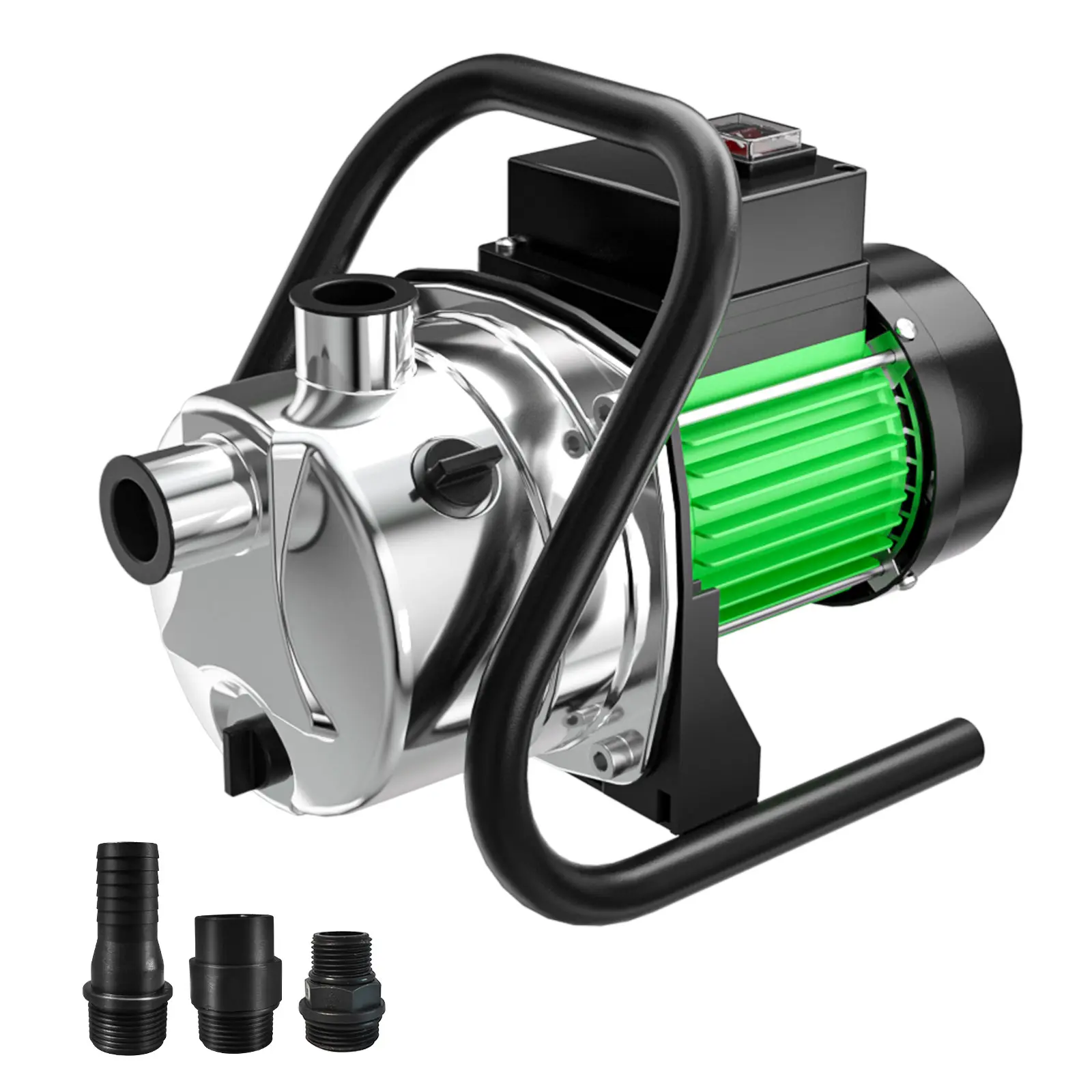 Shallow Well Pump 1.8 HP 1500 GPH, High-Pressure Portable Water Transfer Pump, with Reliable Booster Function for Daily Water Transfer, for Farm Irrigation Lawn Watering Gardens and Residential Water Supply