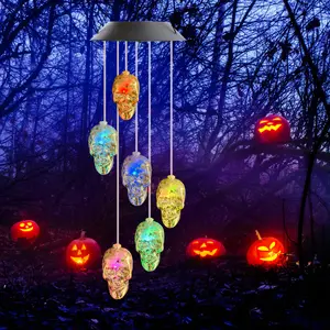 Solar Powered LED Wind Chime Light, Color Changing Outdoor Decoration Gift for Grandma & Mom, Perfect for Theme Parties & Birthdays, Halloween