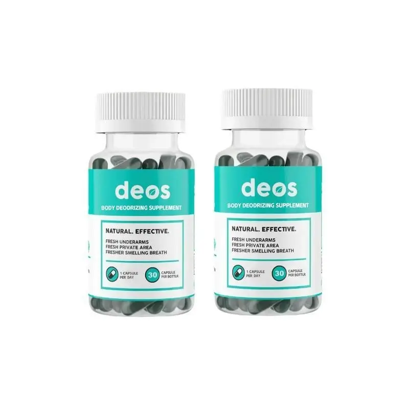 DEOS Internal Deodorant Supplement - Natural Chlorophyll Pills for Healthcare, Gut Health, Skin Health, Detox, Digestion Support & Head-to-Toe Freshness | 30 Capsules