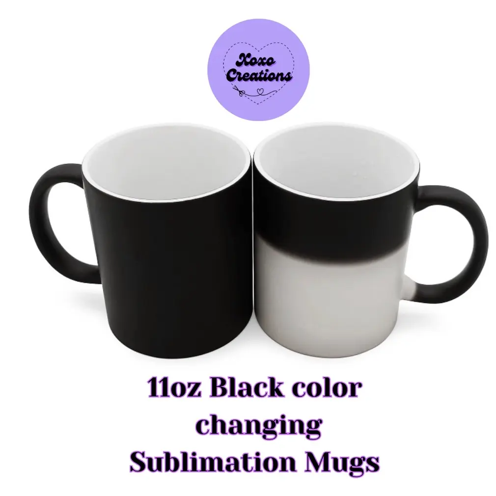 11oz Sublimation Black-color Changing Mugs Blank's