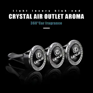 Car Emblem Freshener Solid Perfume Air Conditioner Vent Clip For Lexus F-SPORT ES RX NX LS UX LM LX GX LC RZ IS CT GS RC HS SC TX LBX IS300 RX350 LS500 LX600 NX260 CT200