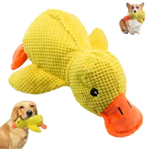 YUNLAN Duck Dog Toys, The Mellow Dog Calming Duck, Durable Dog Calming Duck Dog Toys, Dog Toys for Aggressive Chewers, Yellow Stuffed Duck Dog Toys Puppy Toys