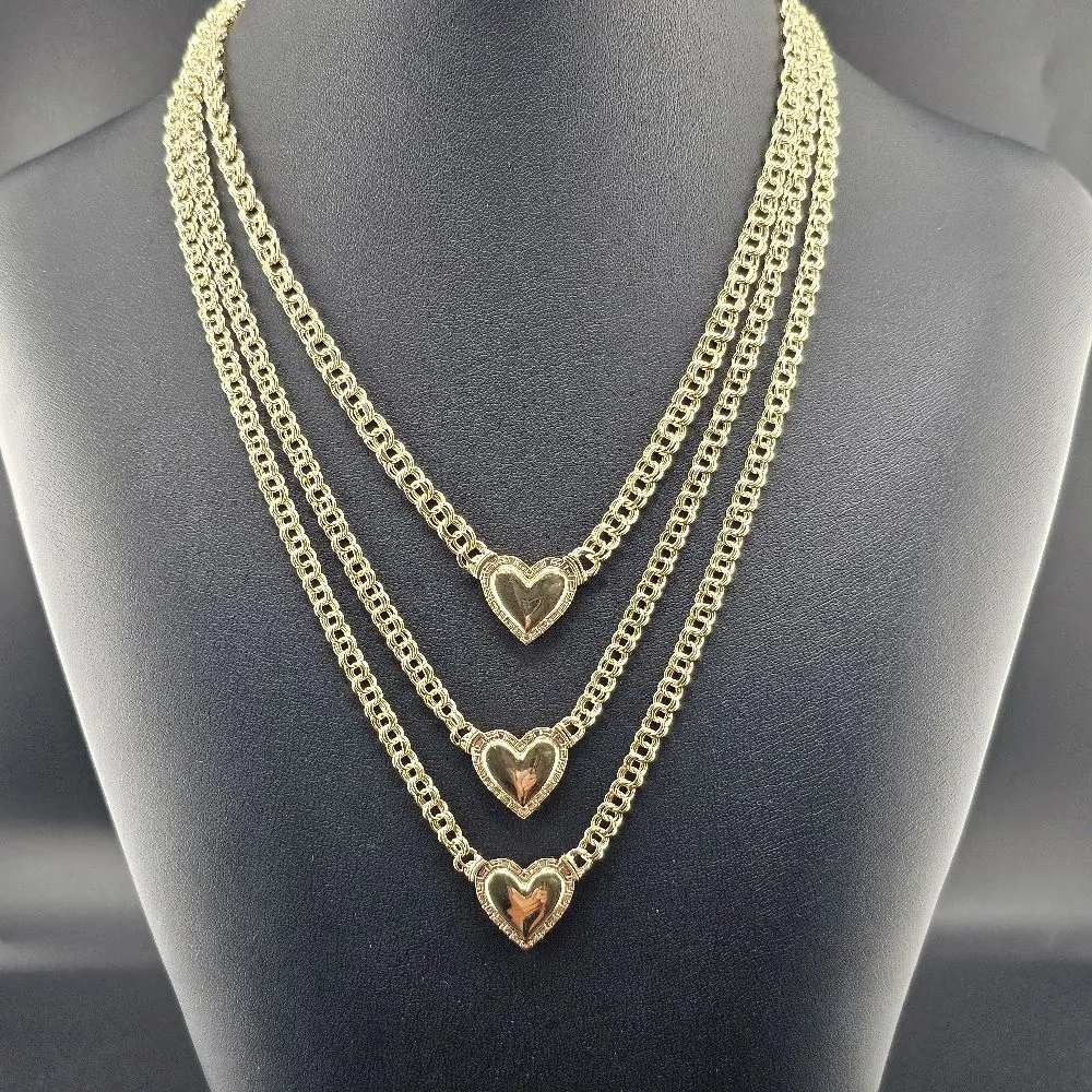 14k Gold Heart Necklace - 4mm, Available in 16in, 18in, 20in Sizes - Everyday Wear Jewelry