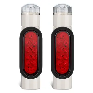 Partsam 2pcs Boat Trailer Guide on Post Pipe Light Set, [DOT Approved] [IP67 Waterproof Boat Trailer Guide Pole Lights