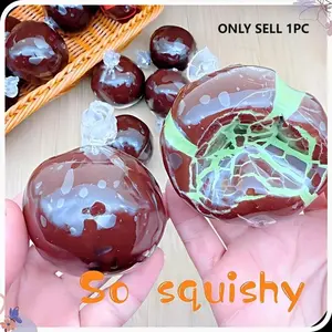 Crispy Chocolate Stress Relief Toy, 2.36 Inch Diameter Squishy Squeeze Ball, Safe Non-Toxic Stretchable Stress Ball, Fun Kids' Toy