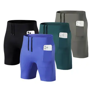 Men's tight shorts summer new bodybuilding gymnastics compression pants men's slim marathon running shorts