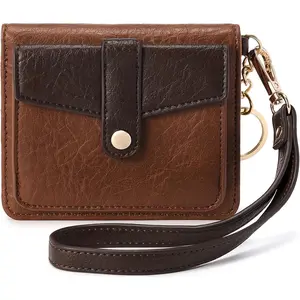 Small Wallet for Women Compact RFID Blocking Wallet Soft Vegan Leather Bifold Card Holder Ladies Wristlet with ID Window  Pocket