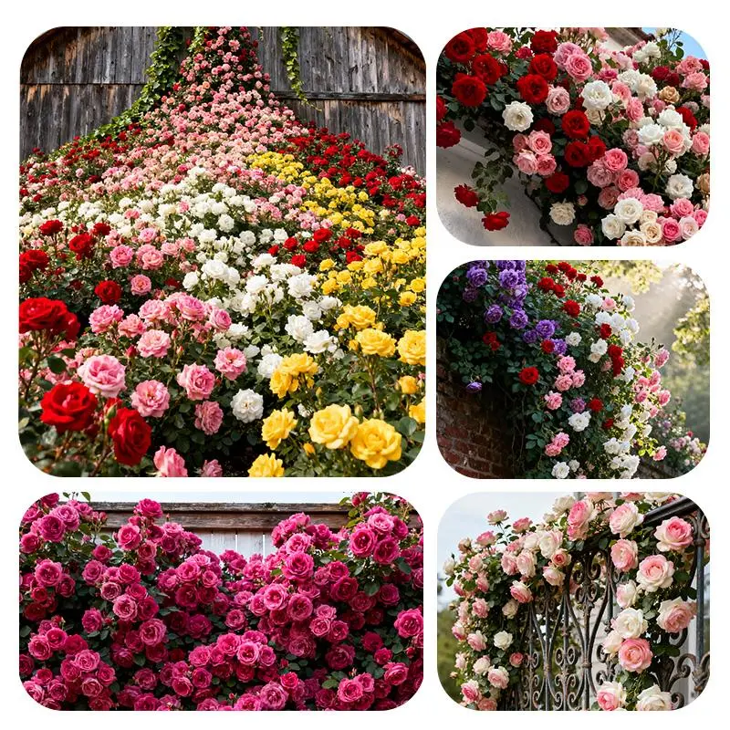Mixed Climbing Rose Seeds (200-1000 seeds) - Heirloom  for the home garden, non-GMO,  beautiful perennial flowers