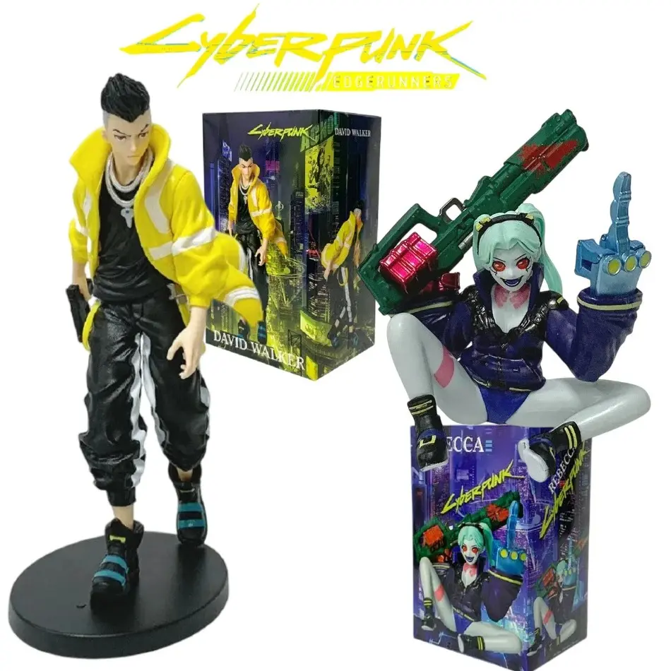 Anime Game Cyberpunk：Edgerunners Game Figure David Martinez Lucy Rebecca Standing Action Model Ornament Toy Birthday Gift