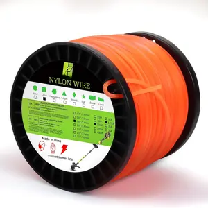 String Trimmer Line, Square Orange Heavy Duty Weed Eater String,  Nylon Universal 0.095" x 1.7LB, 330Foot