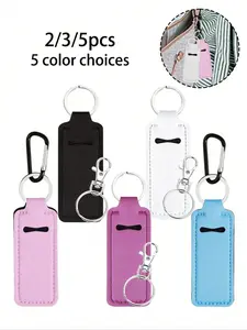 Chapsticks Holder Keychain For Lipstick Lip Balm Keychain Holder With Clip Stocking Stuffers For Women Winter, Lipstick Sleeve Pouch Lip Balm Bag, Lip Gloss Tube Holder, Travel Accessory, Lipstick Cover Key Chain, Portable Keychain Clip To Keys