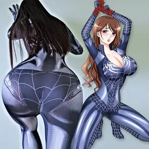 Sexy Lingerie Spiderman Mask Headgear Costume Live Props Cosplay Anime Two-Dimensional Clothes Womenswear Cupro Blue Gamis