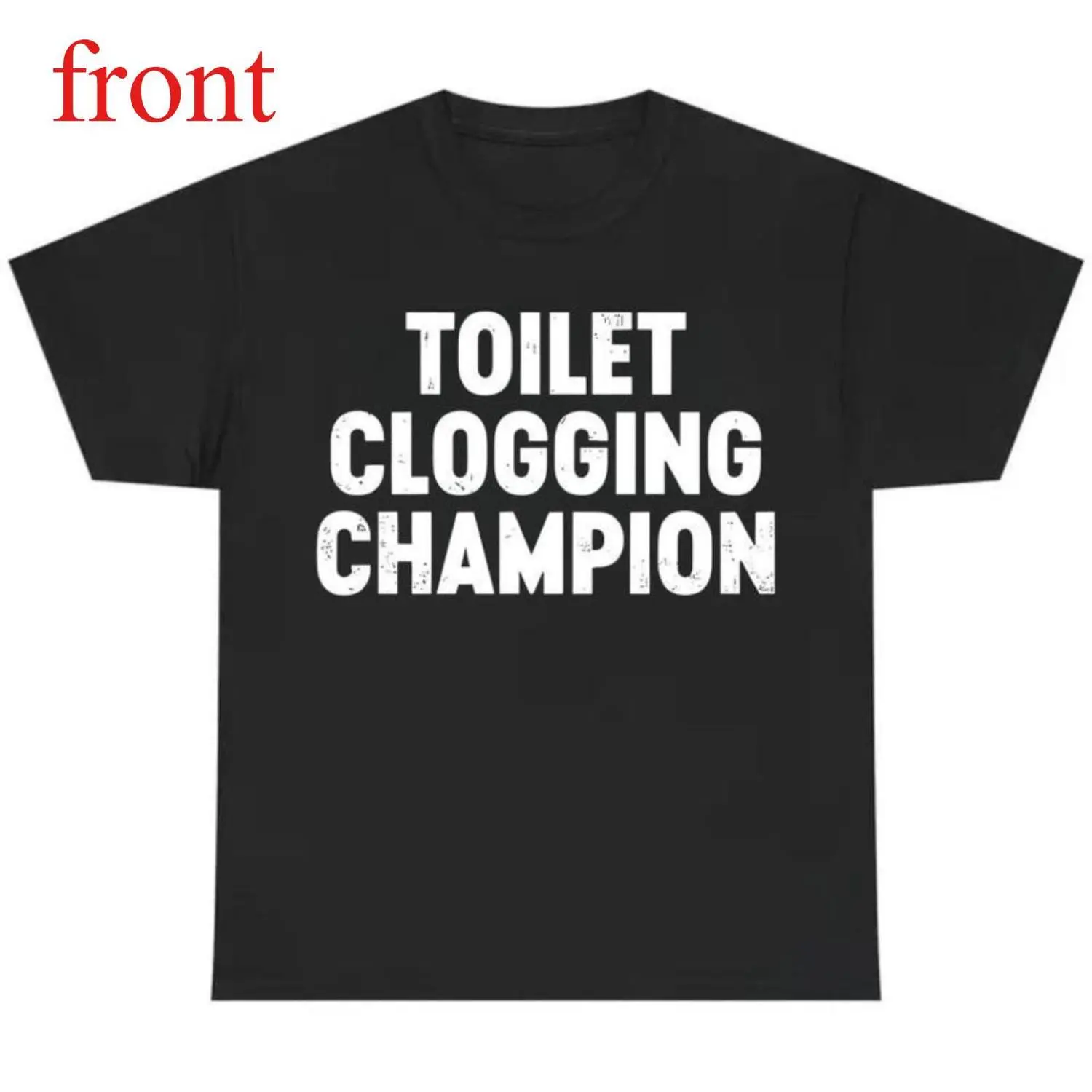 Men's Comfy Cotton Round Neck T-Shirt - Funny Gag Gift, Toilet Champion Knot Prints Tee