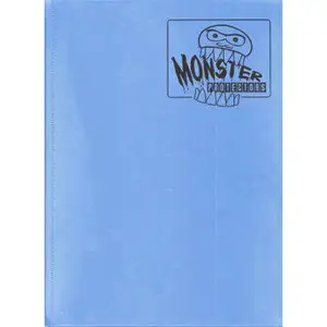 Monster Binder - 9 Pocket Trading Card Album - Matte Sky Blue (Anti-theft Pockets Hold 360+ Yugioh, Pokemon, Magic the Gathering Cards)