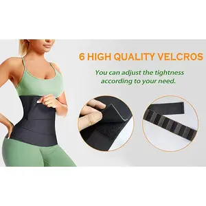 Waist Wrap, Waist Trainer for Women with Loop Design, Tightness Adjustable & Non-Slip, Plus Size, Invisible & Flexible for Stomach, Lower Belly Fat, Post Partum Black - MOQ 10 Pcs