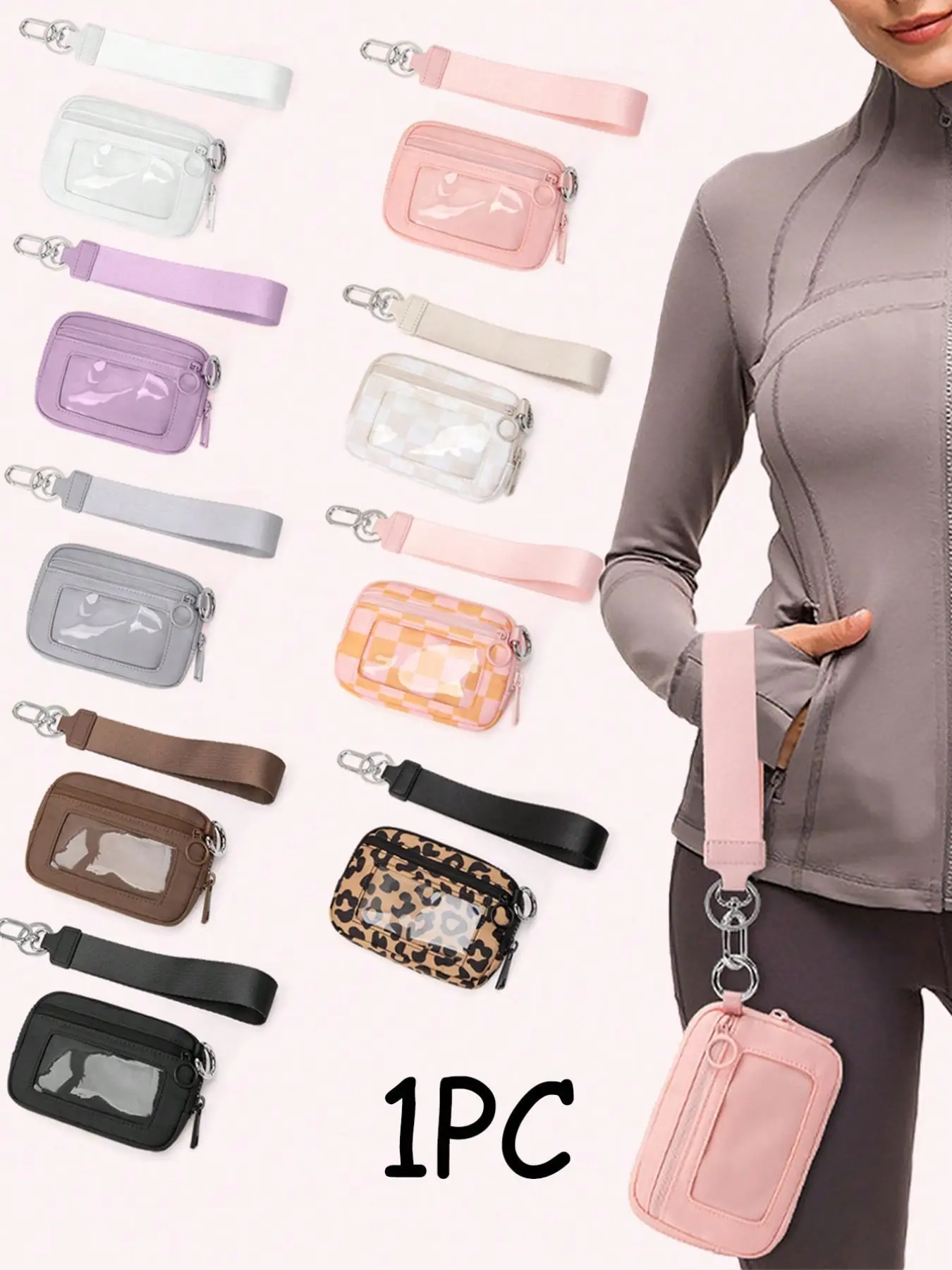 Women's small crossbody bag, Lightweight crossbody bag, made of nylon, adjustable shoulder strap, zippered crossbody wallet, travel shoulder bag and coin purse, Casual Shoulder Sling