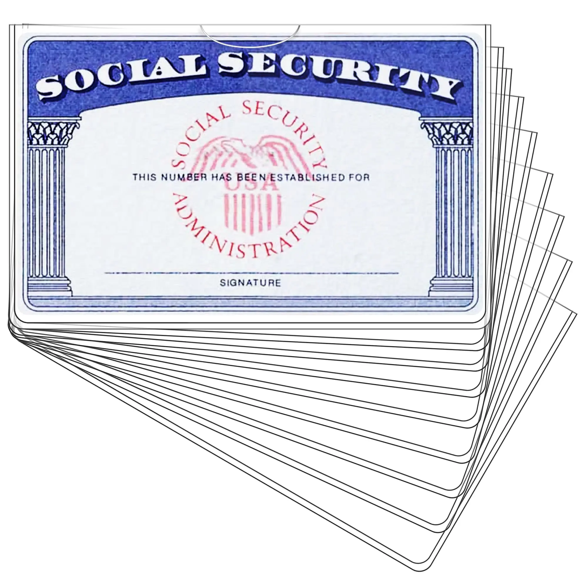16-Pack Corrosion-Resistant Hard Plastic Removable Badge Holders (3.8x2.32 Inches) - Office ID Protector Sleeves for Business Cards, Credit Cards, Driver’s Licenses, Office Stationery Supplies, Social Security Card Protector, Id Card