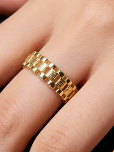 Geometric Chain Design Hollow Out Unisex Ring, Statement Multi Ring, Stackable Rings, Elegant Daily Jewelry for Men and Women, Perfect Gift for Valentine's Day