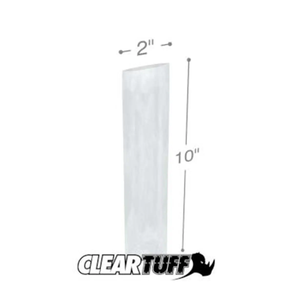 International Plastics  2 x 10 in. Clear Poly Bags, 0.002 Gauge - Case of 1000, 1000 Pcs, Flat Top, Ldpe Plastic
