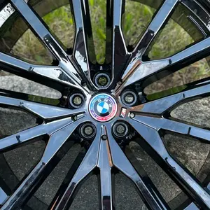56mm KITH Edition Bmw Style Center Hub Caps 5x112 50th Anniversary Set of Four Easy Install Modern Look