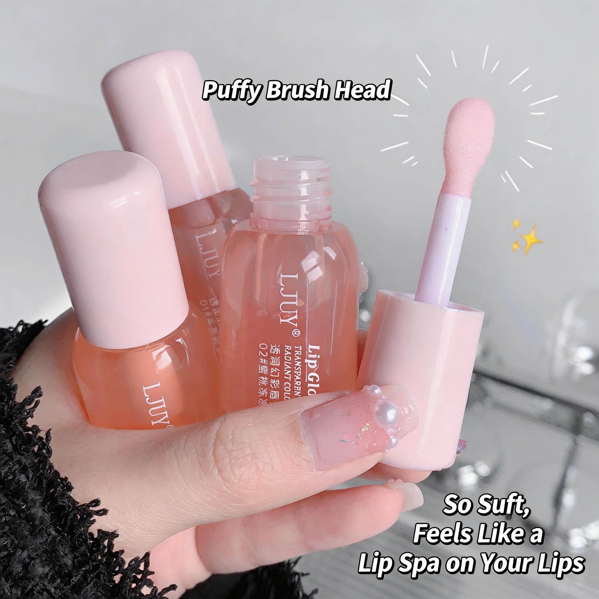 Nourishing 3-in-1 Lip Glaze  Hydrating Lip Oil & Sheer Shimmer Gloss  Smooth, Plump & Transparent Lipgloss Lipstick Makeup Glossy non-sticky stick