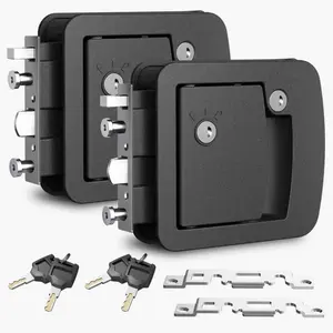 Motor Home & Camper Door Locks,Class C Mechanical RV Door Locks Replacement,RV Door Latch with 4 Keys, fits Campers with 4.25" x 4.50" x 1.25"-1.5" Lock Hole