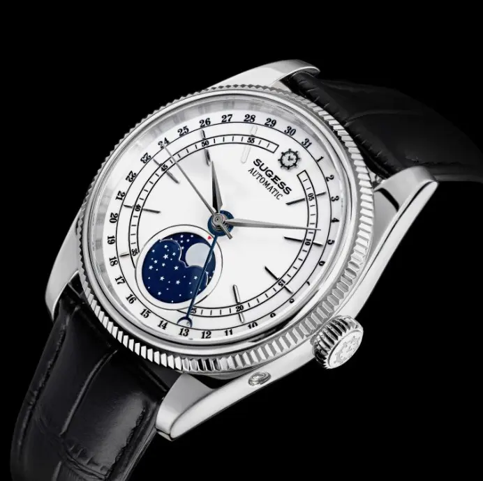 Sugess Moonphase Master 40mm Automatic Watch ST2108 Sapphire High Beat S452