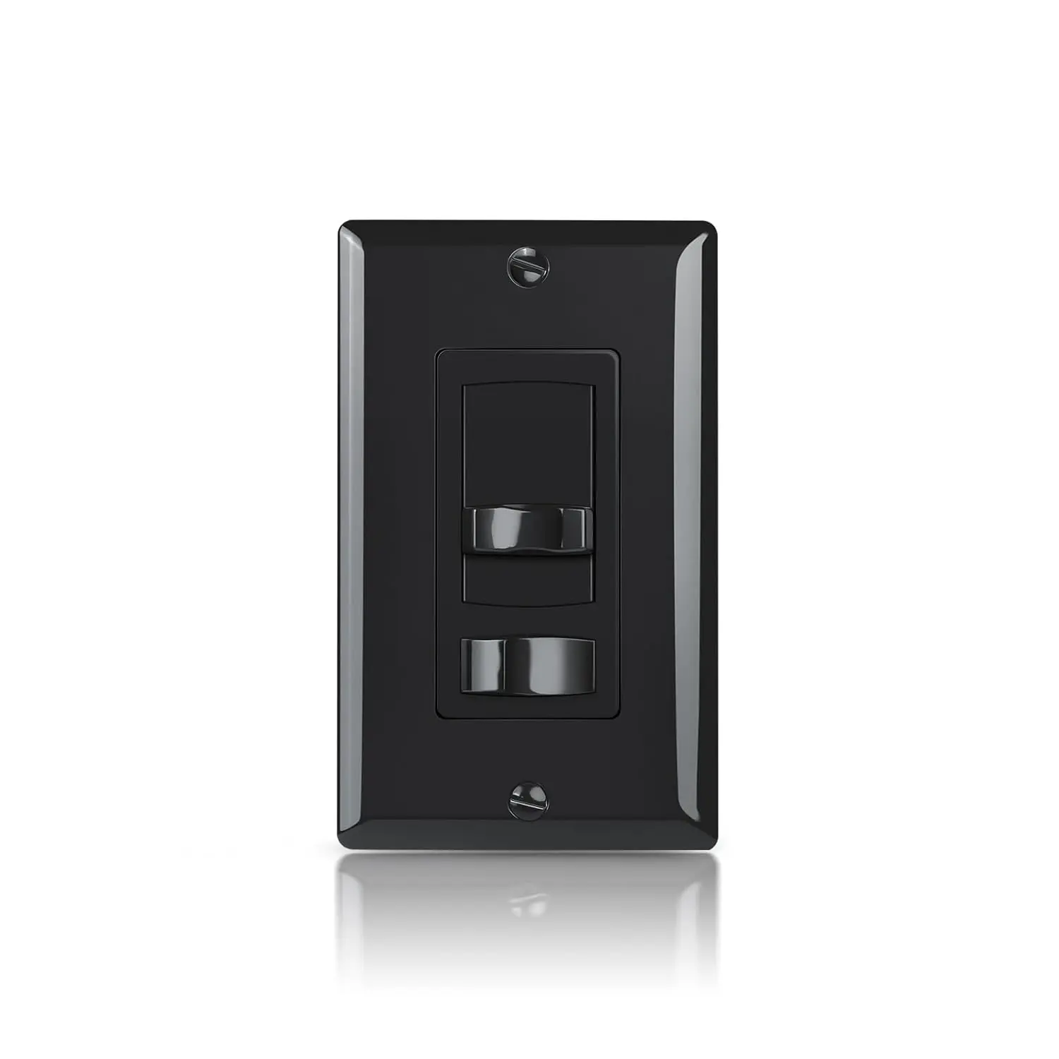 Black in-Wall Dimmer , Universal Lighting Control for 3-Way/Single Pole, Compatible with 300W Dimmable LED/CFL Lights and 600W Incandescent/Halogen, Wall Plate Included