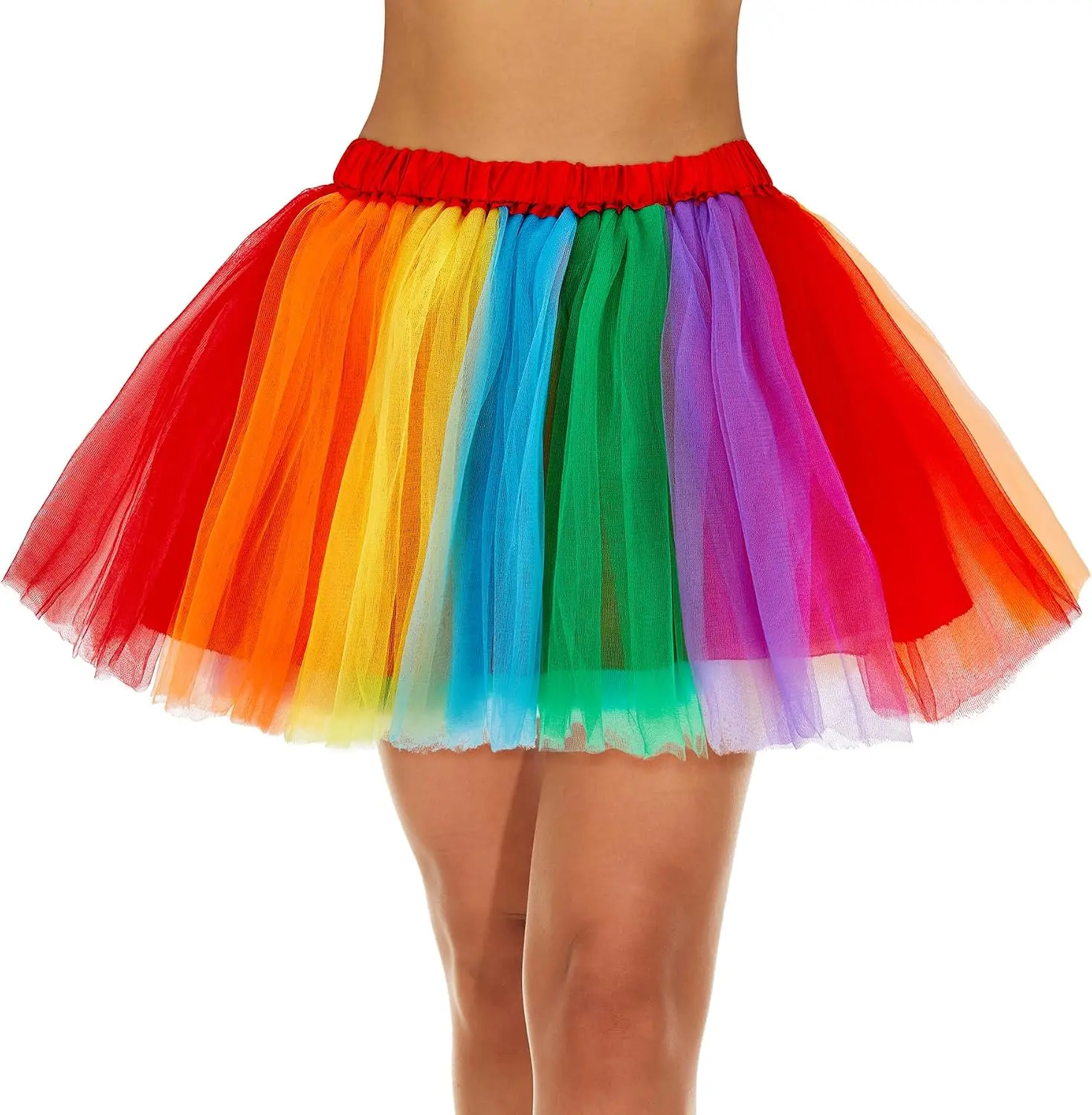 Tutu for Women Adults Teens 5 Layers Halloween Costume Cosplay Running Tutu Party Elastic Fluffy Tulle Dance SkirtGift.