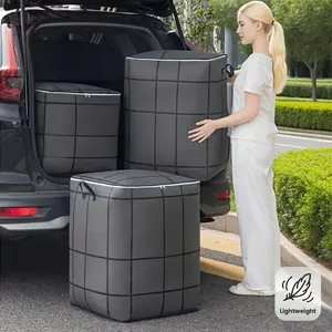 Large Capacity Foldable Clothing & Quilt Storage Bag, Durable Dustproof Organizer for Home Dorm Moving Seasonal Storage, Portable Storage Bag