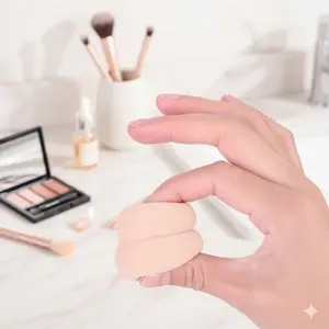 Multifunctional Makeup Sponge Blender: Ideal for Liquid, Cream & Powder. Ergonomic Design Fits Facial Contours for a Flawless Finish. Quick & Easy Blending for All Skill Levels. Essential Base Tool.