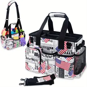 Wearable Cleaning Caddy Bag, Cleaning Supplies Tote Bag, Cleaning Supplies, with Adjustable Shoulder Strap and Belt Cleaning Organizer, Suitable for Cleaners and Housekeepers