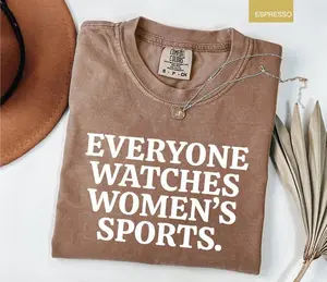 Everyone Watches Women's Sport Comfort Colors T-Shirt, Women’s Sports Shirt, Feminist Body Positivity Tee, Inclusive Equality, Full Colors, Full Sizes