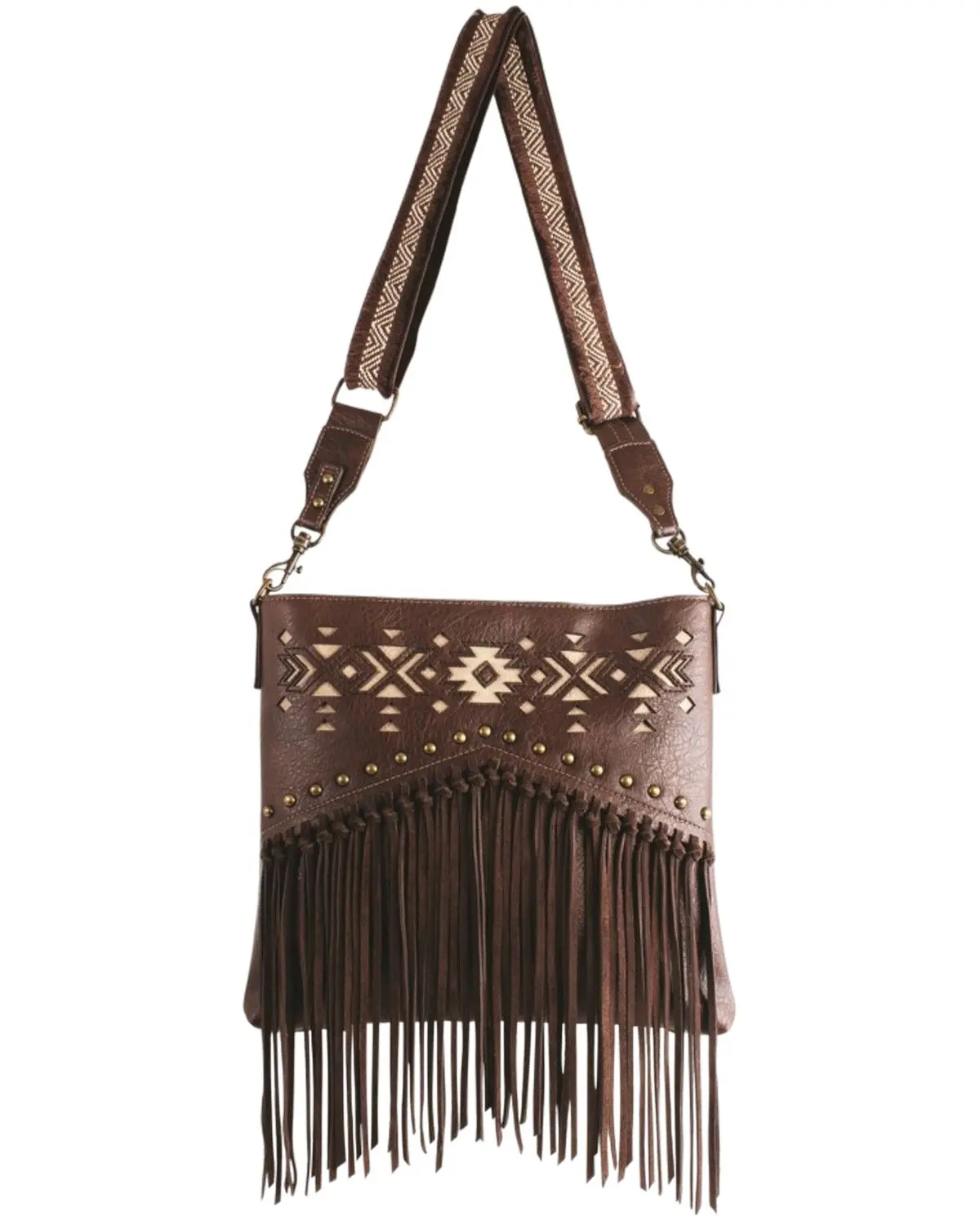 Justin Women's Women'S Southwestern Inlay Fringe Purse - 2521201012
