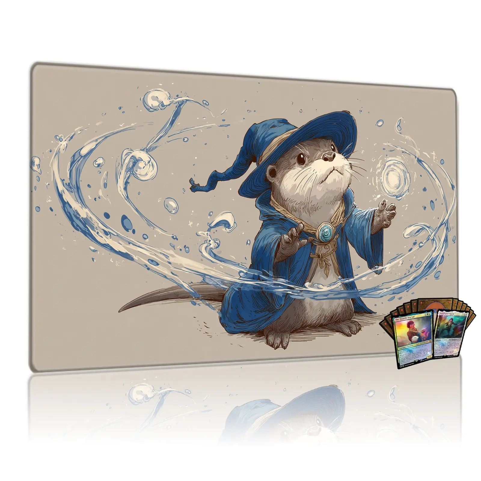 Mtg Playmat Tcg Game Mat 24x14 Inches, Fantasy Themed Design, Durable & Portable, Gaming Mouse Pads, Gaming Items, Perfect Gift for Mtg & Tcg Players