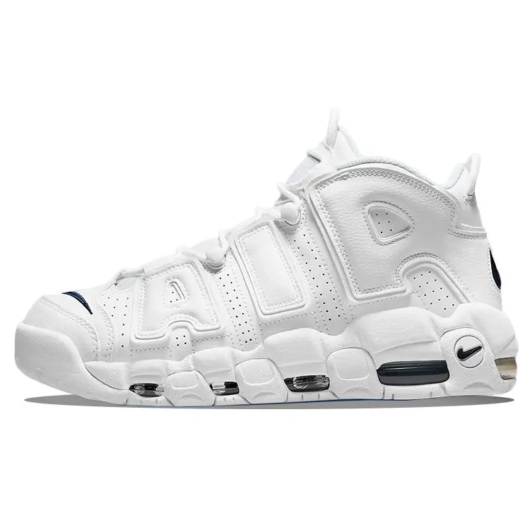Men's Nike Air More Uptempo Mid-Top Retro High Top Basketball Shoes, Fashionable Sports Shoes, White Casual Trainers, High Top Shoes