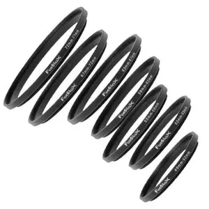 Fotodiox 7-Piece Anodized Aluminum Step-Up Filter Adapter Ring Set for Cameras