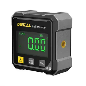 Magnetic Digital Angle Finder with Dual Laser Guide & 360° Magnetic Attachment Rechargeable Angle Meter for Woodworking Construction and Machinery