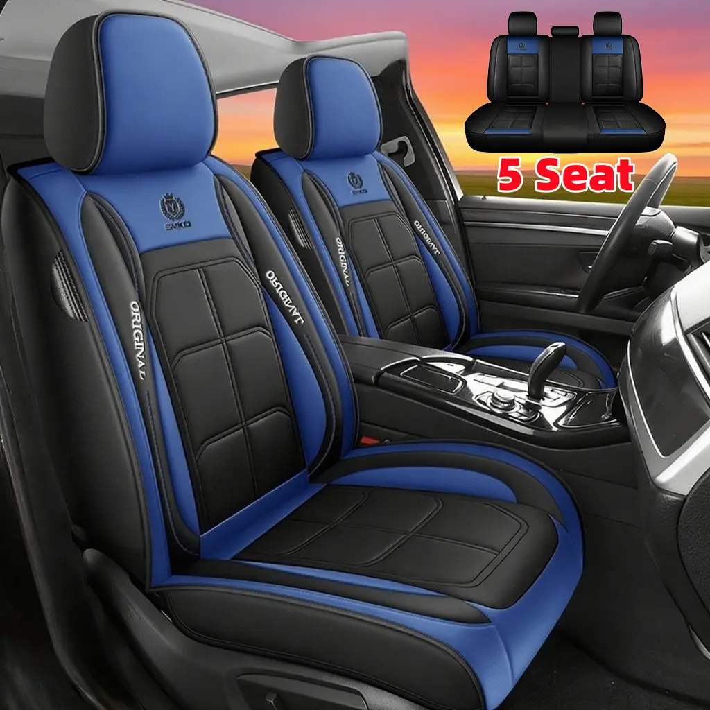 premium seat accessory Car Seat Covers - Waterproof Scratch-Resistant PU Leather Five-Seat Full-Body Protection Easy to Clean Complete Seat Enclosure