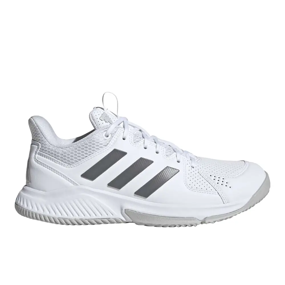 adidas Womens Court Flight Volleyball Sneakers Shoes - Grey, White